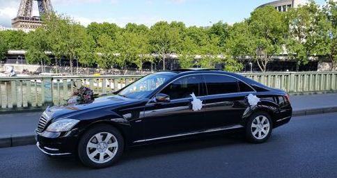 Location de voiture de prestige, mariage, Mercedes classe S avec chauffeur